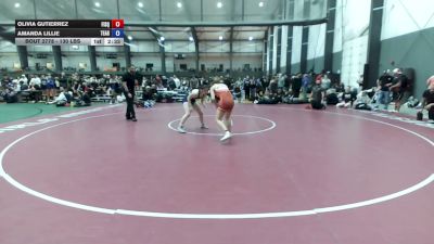 130 lbs Cons. Quarters - Olivia Gutierrez, Fighting Squirrels vs Amanda Lillie, Team Aggression