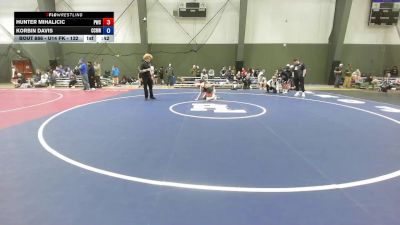 U14 FK - 132 lbs Cons. Round 1 - Korbin Davis, CNWC Concede Nothing Wrestling Club vs Hunter Mihaljcic, Peninsula Wrestling Club