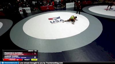 152 lbs Cons. Round 1 - Francisco Ramirez, Righetti High School Wrestling vs Aarnav Kannu, Community Youth Center - Concord Campus Wrestling