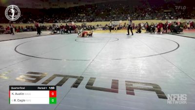 5A - 145 lbs Quarterfinal - Rowan Cagle, POTEAU vs Khylie Austin, WAGONER