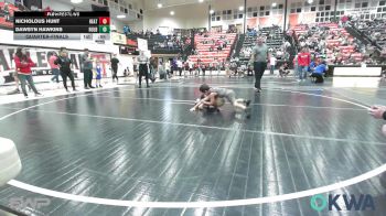 46 lbs Quarterfinal - Nicholous Hunt, Heat vs Dawsyn Hawkins, Hulbert