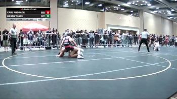 132 lbs Consi Of 64 #1 - Carl Andrade, Iron Forge WC vs Kasen Thach, Eastvale Elite WC