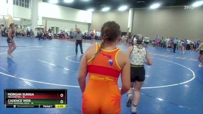 130 lbs Champ Round 1 (16 Team) - Cadence Weis, Team Montana Gold vs Morgan Suniga, Wellington