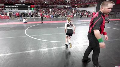 75 lbs Cons. Round 3 - Freya Tanner, Riverdale Wrestling Club vs Madeline Moe, Demons WC (Burlington)