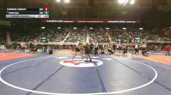 4A-285 lbs Champ. Round 1 - Connor Lindsay, Central vs Sam Hill, Thunder Basin High School
