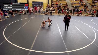 82 lbs Cons. Round 2 - Gionni Zapf, IL vs Jaxson Ohly, WI