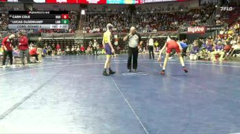 1A-113 lbs Cons. Round 4 - Lucas Oldenkamp, Lake Mills vs Cash Cole, Highland, Riverside