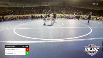 52 lbs Quarterfinal - Brier Goldsberry, Weatherford Youth Wrestling vs Riggins Jackson, Claremore Wrestling Club