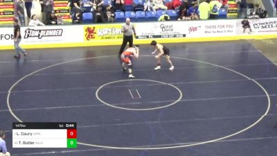 147 lbs Consi Of 32 #2 - Luca Coury, Upper St Clair vs Teagen Butler, Wilkes Barre