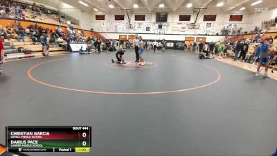 145 lbs Round 5 - Christian Garcia, Lovell Middle School vs Darius Pace, Lander Middle School