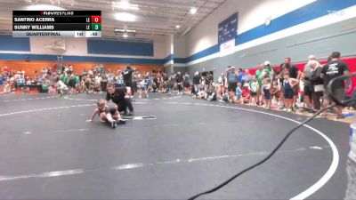 45 lbs Quarterfinal - Santino Acerra, Mighty Warriors Wrestling Aca vs Sunny Williams, KC Elite Training Center