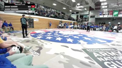 126 lbs Quarterfinals (8 Team) - Jaxon Toennies, Rapid City Stevens vs Brody Gossen, West Central