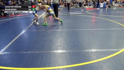 90 lbs Consy 3 - Lucas Nottingham, Buckhannon vs Dylan Dickey, Butler