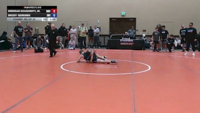 100 lbs Champ. Rd Of 32 - Brendan Dougherty, Jr., Malvern Wrestling Club vs Brody Geremek, Southside Wrestling Club