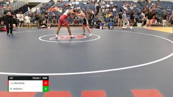 147 lbs Cons. Round 9 - Justin Wardlow, Lockport Township vs Ashton Hobson, Fitz Wrestling Academy