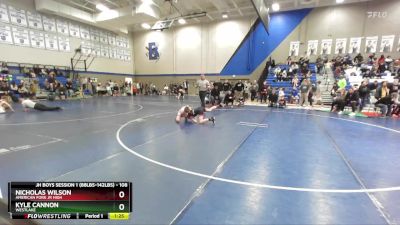 108 lbs Cons. Round 4 - Nicholas Wilson, American Fork Jr High vs Kyle Cannon, Westlake
