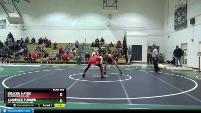 165 lbs 3rd Place Match - Gracen Hayes, Bakersfield College vs Caidence Turner, Mt. San Antonio College