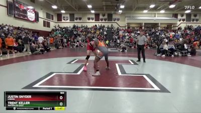 165 lbs Cons. Round 3 - Justin Snyder, Lisbon vs Trent Keller, Waterloo East