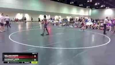 113 lbs Placement Matches (16 Team) - William Rader, Terre Haute Black vs Dominant Hope, Michiana Vice-Pink