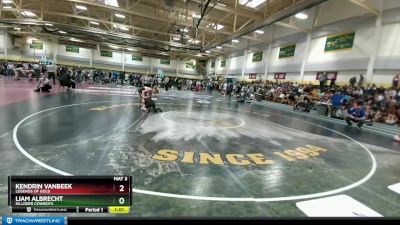 120 lbs Quarterfinal - Liam Albrecht, Killdeer Cowboys vs Kendrin VanBeek, Legends Of Gold