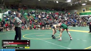 113 lbs Cons. Round 5 - Bodee Miller, OAK HARBOR vs Garrison Weisner, CLAY