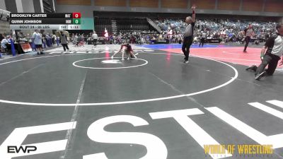 95 lbs Quarterfinal - Brooklyn Carter, Mat Demon Wrestling Club vs Quinn Johnson, Independent