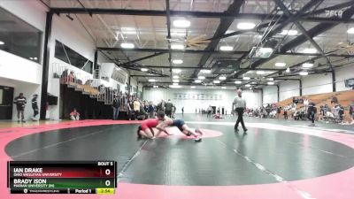 141 lbs Champ. Round 1 - Ian Drake, Ohio Wesleyan University vs Brady Ison, Marian University (IN)