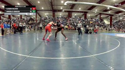 157 lbs Semifinal - Angelo Gibson, Pershing County vs Logen Blood, Indian Springs