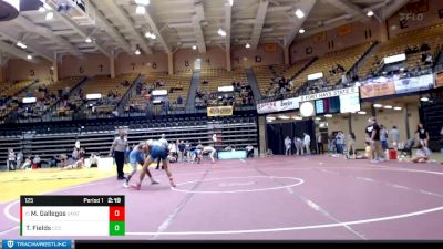 125 lbs Cons. Round 3 - Malachi Gallegos, Unattached vs Tyler Fields, Colby Community College