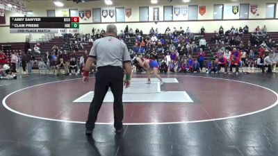 155 lbs 2nd Place Match - Abby Sawyer, Decorah vs Clair Priebe, Independence