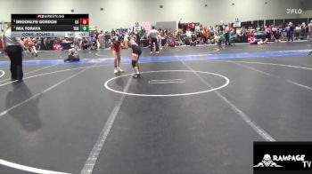 105 lbs Cons. Round 3 - Brooklyn Gordon, Clay County vs Mia Toraya, Turner