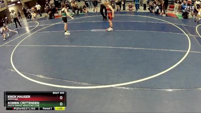 67 lbs Cons. Round 4 - Knox Mauger, WESTLAKE vs Korbin Crittenden, South Summit Wrestling Club