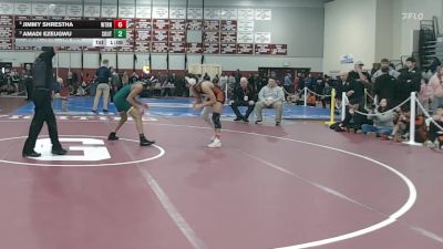 132 lbs Consolation - Jimmy Shrestha, Watertown vs Amadi Ezeugwu, Southwick-Tolland