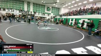 100-105 lbs Semifinal - Braxton Burgener, Lyman vs Cora Remacle, Wind River