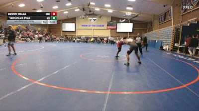 165 lbs Quarterfinal - Nicholas Piña, Arizona Christian University vs Devon Wells, Unattached