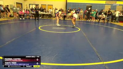 170 lbs Quarterfinal - Maribel Castro, Dodge City Training Center vs Taryn Meek, Wichita Blue Knights Wrestling Club