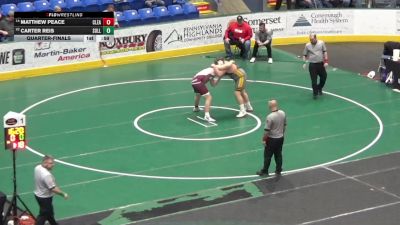 252 lbs Quarterfinal - Matthew Peace, Clearfield vs Carter Reis, Sullivan County