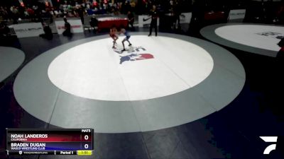 78 lbs Cons. Round 2 - Noah Landeros, California vs Braden Dugan, Wasco Wrestling Club