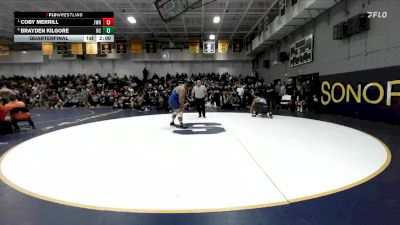 285 lbs Quarterfinal - Coby Merrill, JW North vs Brayden Kilgore, Rancho Cucamonga