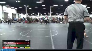 96 lbs Round 2 (8 Team) - Izaya Schickley, U2 Upstate Uprising Gold vs Kowen Proctor, 84 Athletes