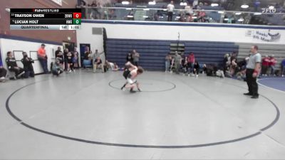 63 lbs Quarterfinal - Lucian Holt, Hawk Wrestling Club vs Trayson Owen, 208 Badgers Wrestling Club