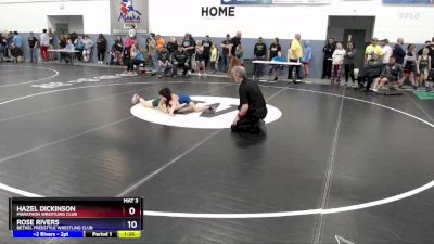 87 lbs Round 2 - Rose Rivers, Bethel Freestyle Wrestling Club vs Hazel Dickinson, Marathon Wrestling Club