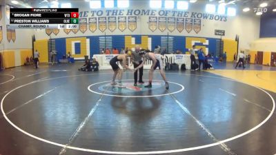 120 lbs Champ. Round 1 - Brogan Fiore, William T Dwyer vs Preston Williams, Olympic Heights