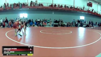 109 lbs Cons. Round 3 - Jennasis Myers, Unattached vs Khloe Jorge, Unattached