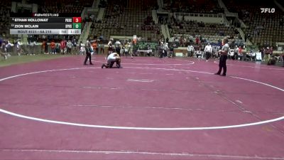 6A 215 lbs Champ. Round 2 - Ethan Holloway, Pike Road School vs Zion Mclain, Spain Park HS