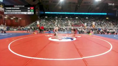 2A-132 lbs Quarterfinal - Lyman Halverson, Sundance vs Zavier Clifford, Big Piney