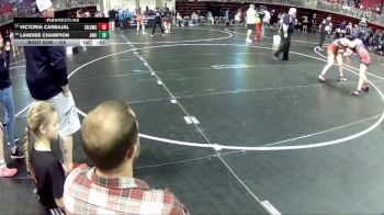 150 lbs Cons. Round 3 - Victoria Carbajal, Grand Island Legacy Girls Wrestling Club vs Landrie Champion, Aurora Wrestling Club
