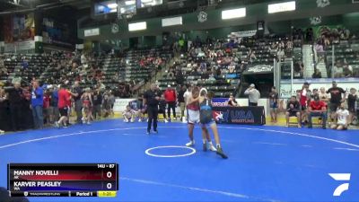 87 lbs Quarterfinal - Manny Novelli, AK vs Karver Peasley, WA