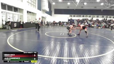 165 lbs Cons. Round 2 - Alex Kankiewicz, La Canada vs Brian Vaca, Mission Viejo