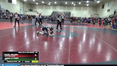 90 lbs Round 1 - Hazel Holden, Wisconsin Rapids vs Abrielle Pardi, STMA